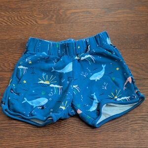 Blue Whale Print Kids Shorts
